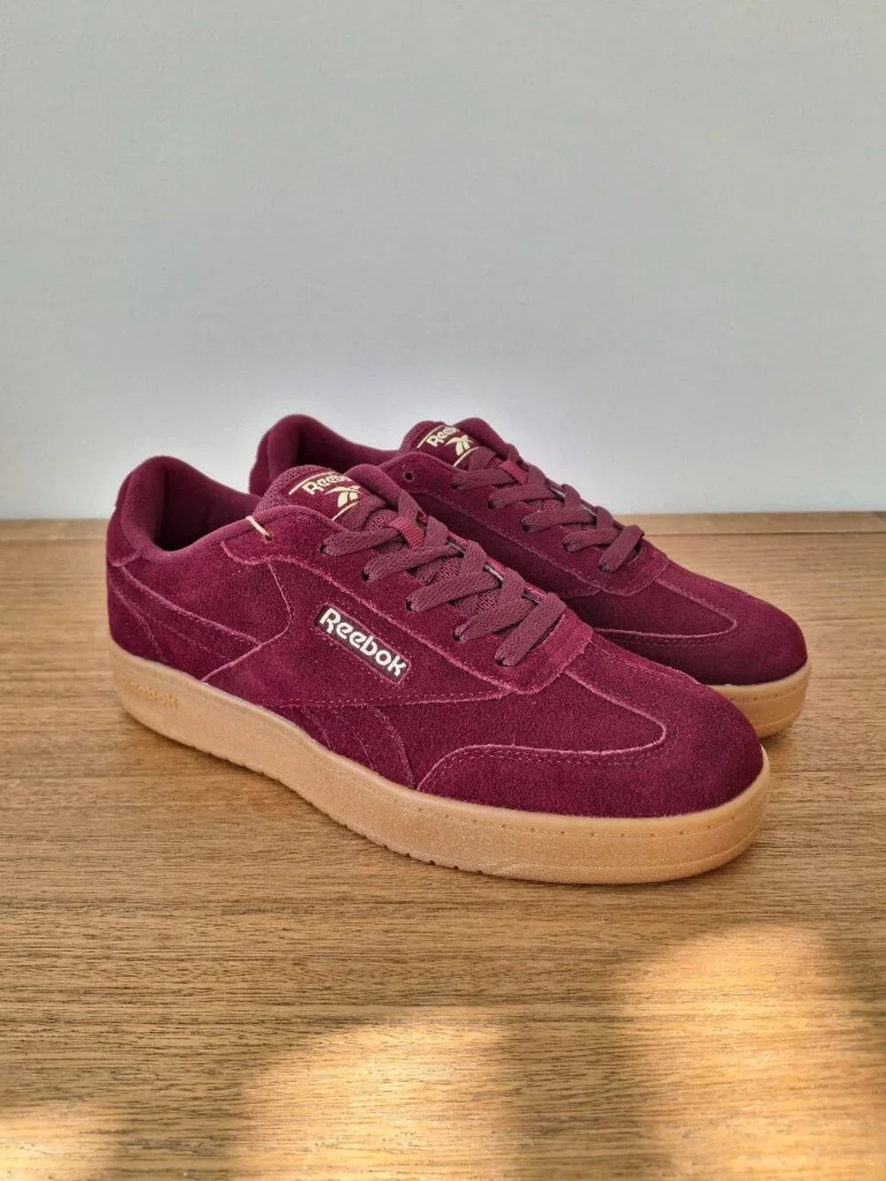 (New) Reebok – Forte Lounger Double Up Suede Sneakers (Black Cherry) – Women 8.5